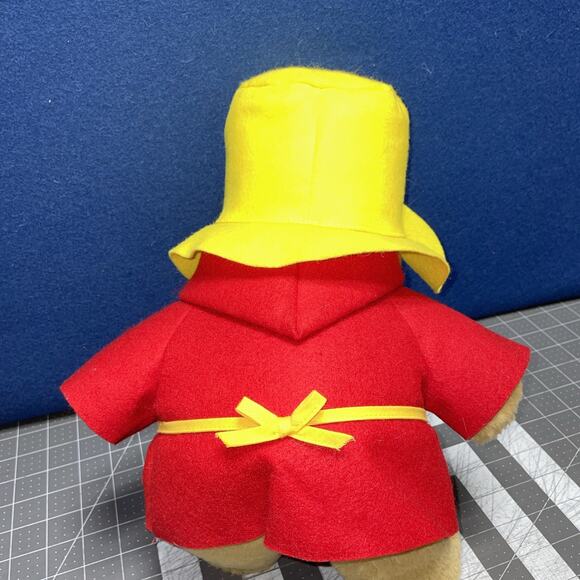 Paddington Bear Plush 15" Craftsman Denim Overall Hammer Sears Yellow Red Blue - Picture 3 of 6